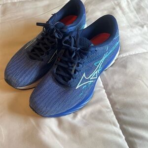 Mizuno Women’s Wave Rider 27 Blue Running Shoes Size 8